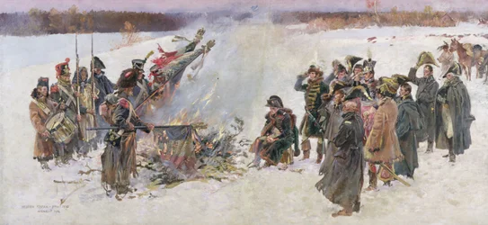 1812年の規格の燃焼、1896年、「ベレジナパノラマ」の断片、1896年